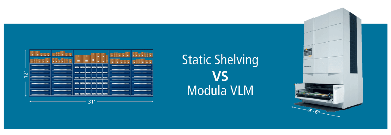 Static Shelving vs. Modula VLM