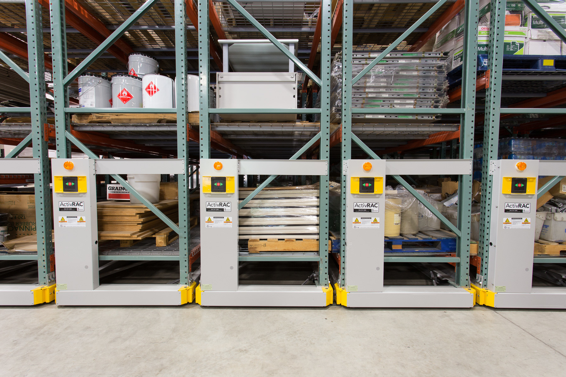 Heavy-duty Mobile Storage Shelving for University Warehouse