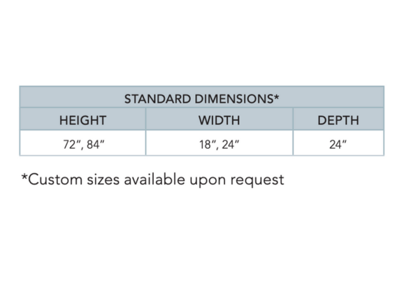 pull out bench sizes