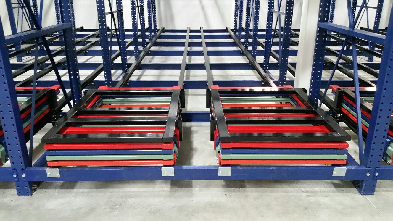 Burdick 7 deep Push back Rack 002