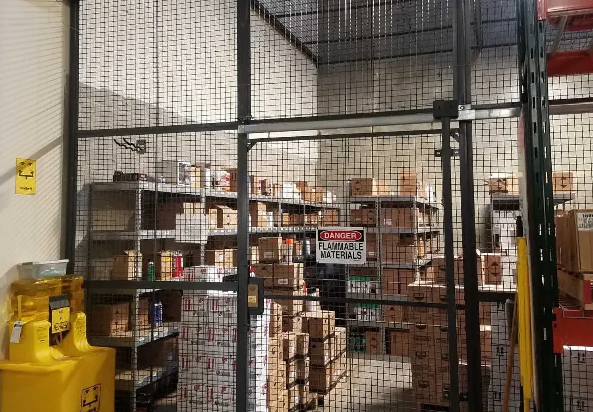 Industrial Safety Equipment 10 WireCrafters Aerosol Storage Cage Self Closing Door e1756239523771