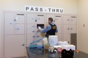 Pass through evidence lockers resize